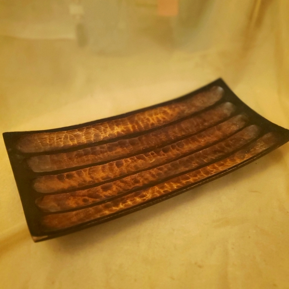 Tray - Handcrafted Bermuda Cedar Wood - Elegant Rectangular Decorative